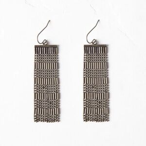 Plunder Design Jewelry Ava Gunmetal Chain Fringe Drop Earrings